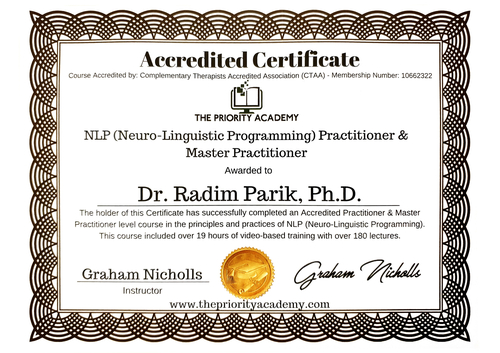 NLP Practitioner & Master Practitioner